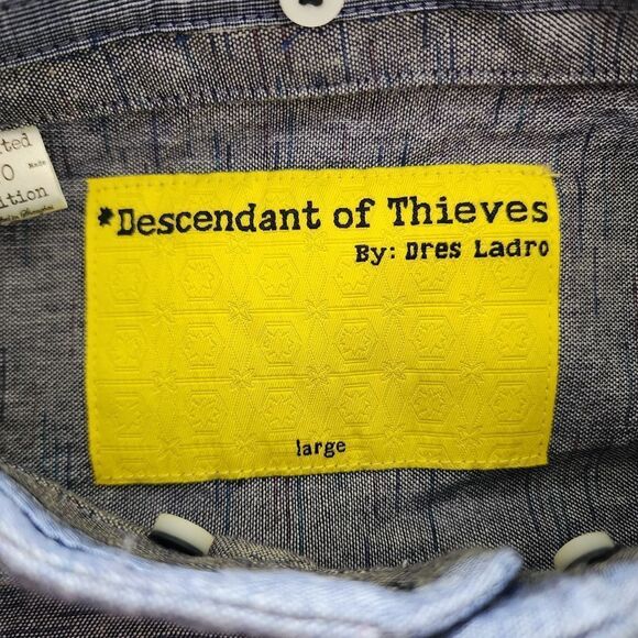 Descendant of Thieves Dres Ladro Limited 170 Edition Blue long sleeve size Large - Picture 6 of 9